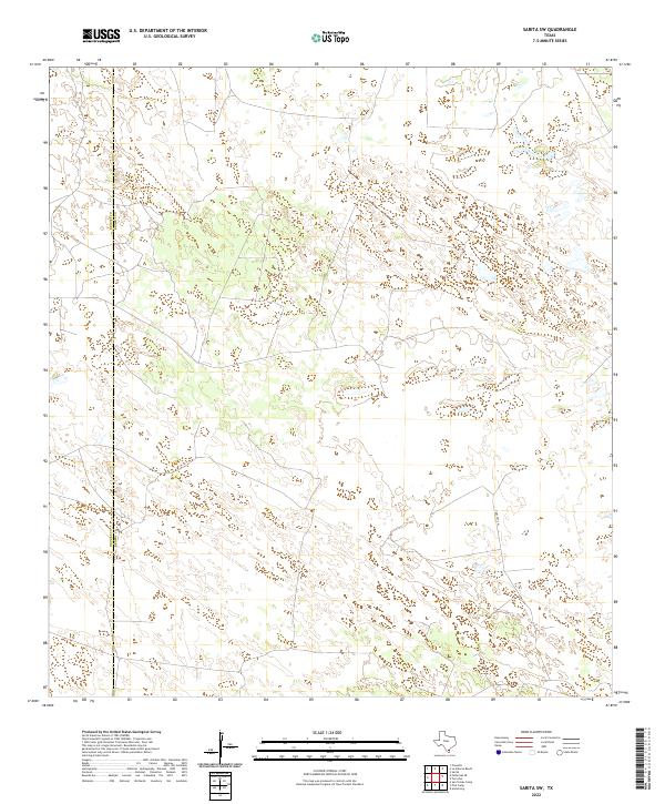 Sarita SW, TX — USGS 7.5-minute topo (2022)