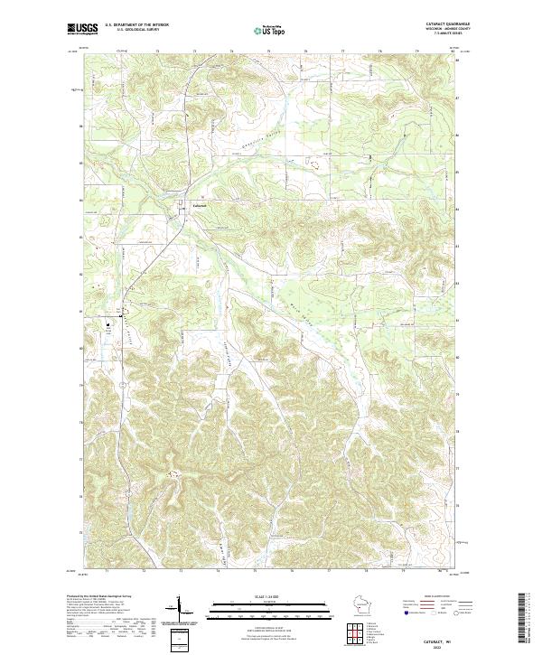 Cataract, WI — USGS 7.5-minute topo (2022)
