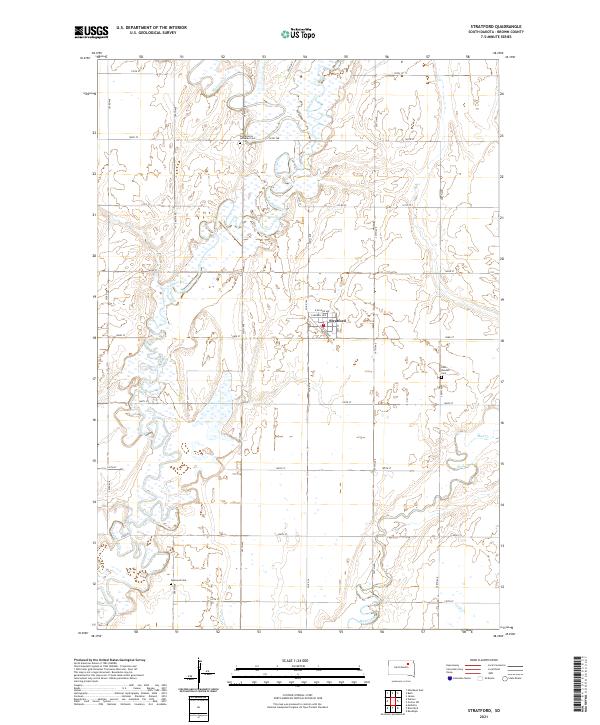 Stratford, SD — USGS 7.5-minute topo (2021)