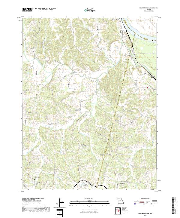 Centertown NW, MO — USGS 7.5-minute topo (2021)
