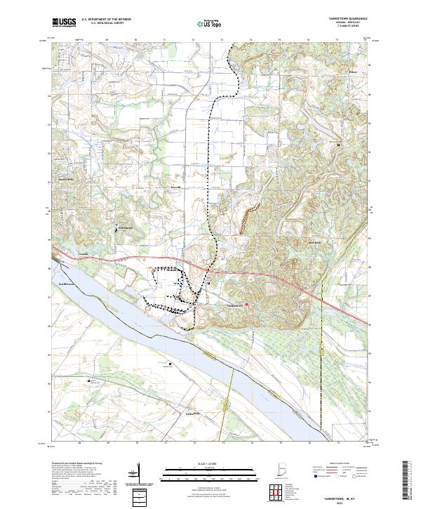 Yankeetown, IN-KY — USGS 7.5-minute topo (2022)