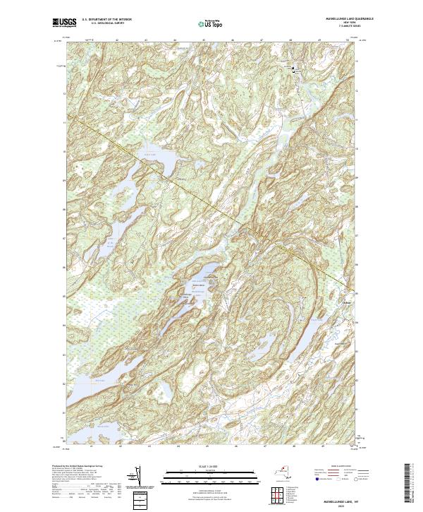 Muskellunge Lake, NY — USGS 7.5-minute topo (2023)