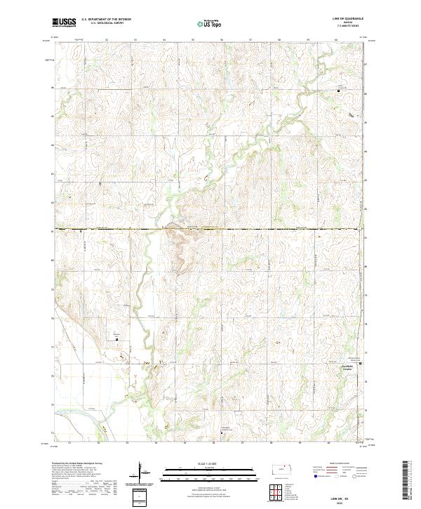 Linn SW, KS — USGS 7.5-minute topo (2022)
