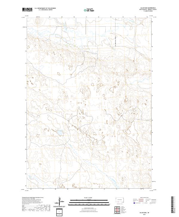 Allan Dam, SD — USGS 7.5-minute topo (2021)