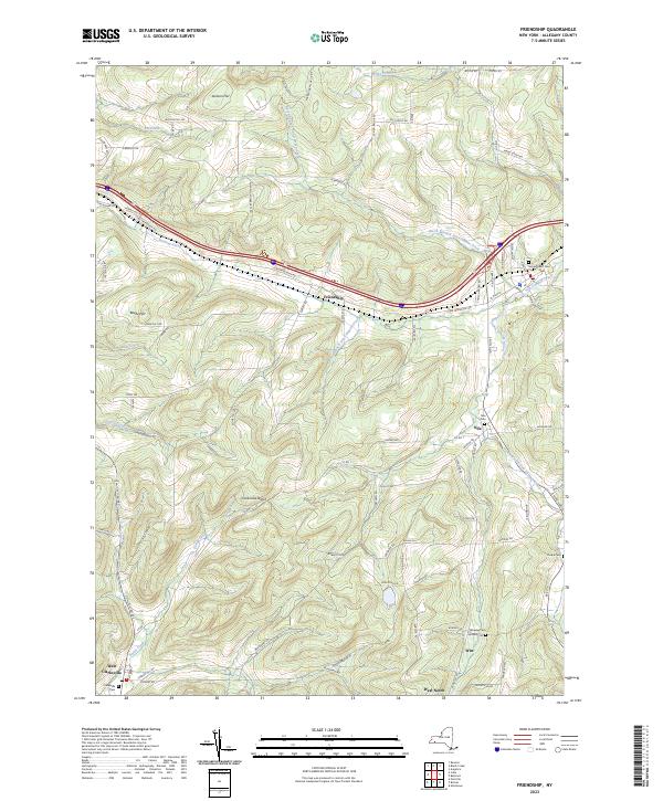 Friendship, NY — USGS 7.5-minute topo (2023)
