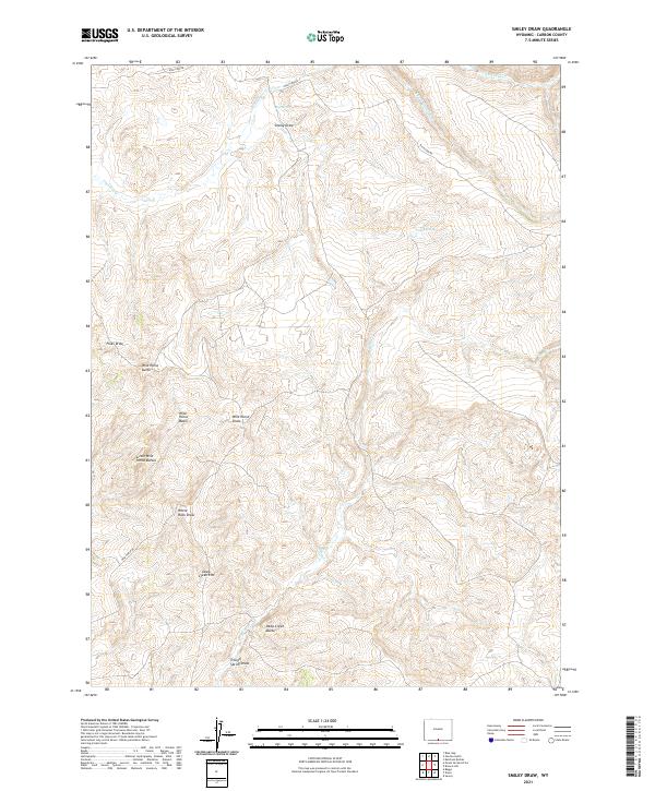 Smiley Draw, WY — USGS 7.5-minute topo (2021)