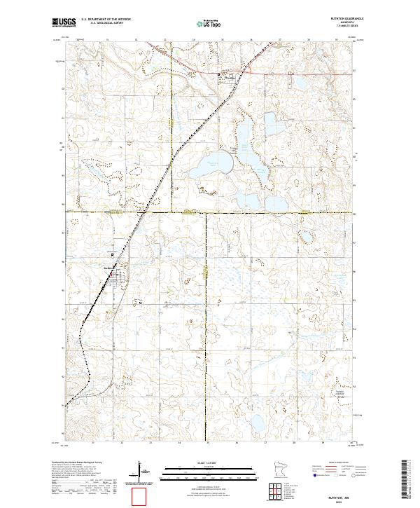 Ruthton, MN — USGS 7.5-minute topo (2022)
