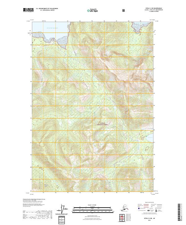 Sitka C-4 NE, AK — USGS 7.5-minute topo (2021)