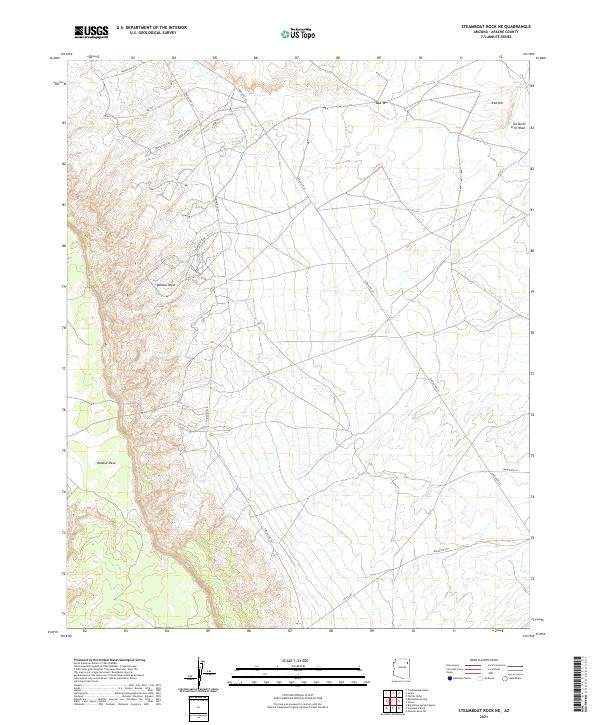 Steamboat Rock NE, AZ — USGS 7.5-minute topo (2021)