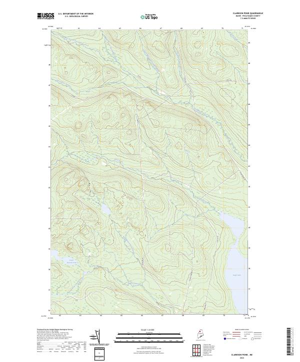 Clarkson Pond, ME — USGS 7.5-minute topo (2024)