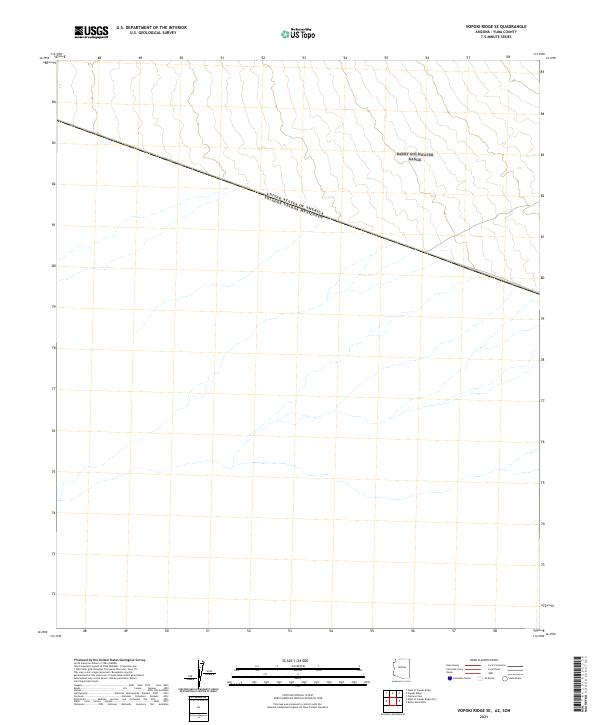 Vopoki Ridge SE, AZ,SON, US — USGS 7.5-minute topo (2021)