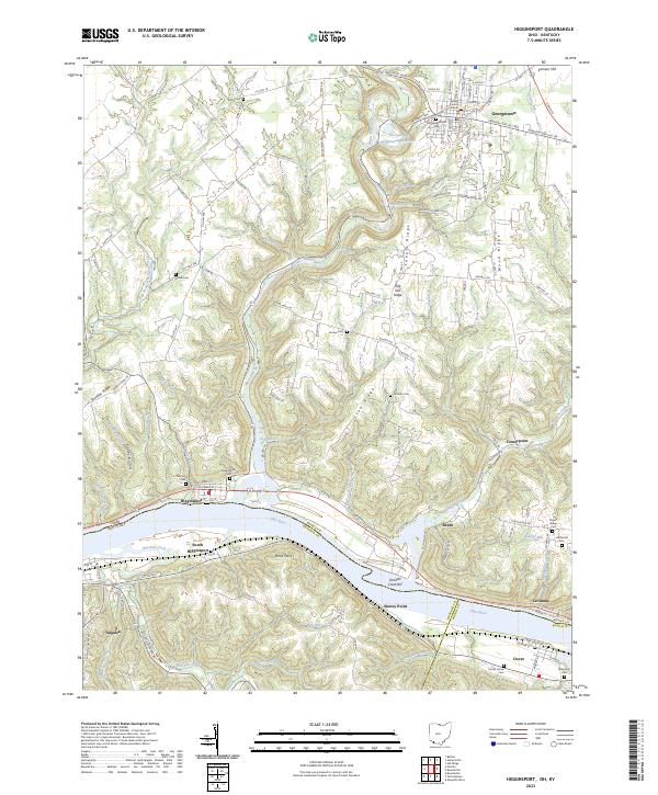 Higginsport, OH-KY — USGS 7.5-minute topo (2023)