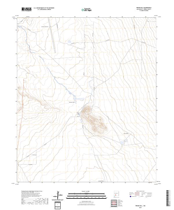 Prisor Hill, NM — USGS 7.5-minute topo (2023)