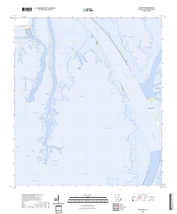 Pilottown, LA — USGS 7.5-minute topo (2024)