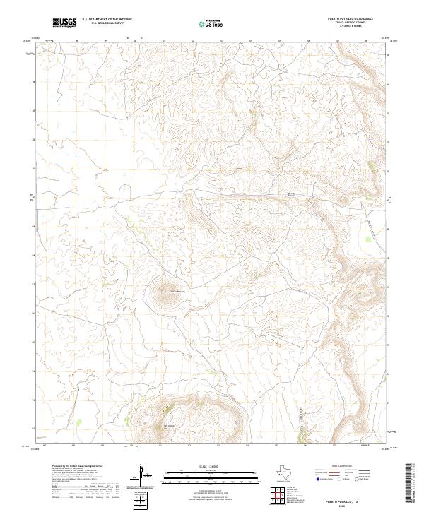 Puerto Potrillo, TX — USGS 7.5-minute topo (2022)