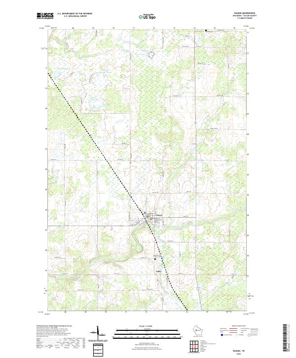 Gilman, WI — USGS 7.5-minute topo (2022)