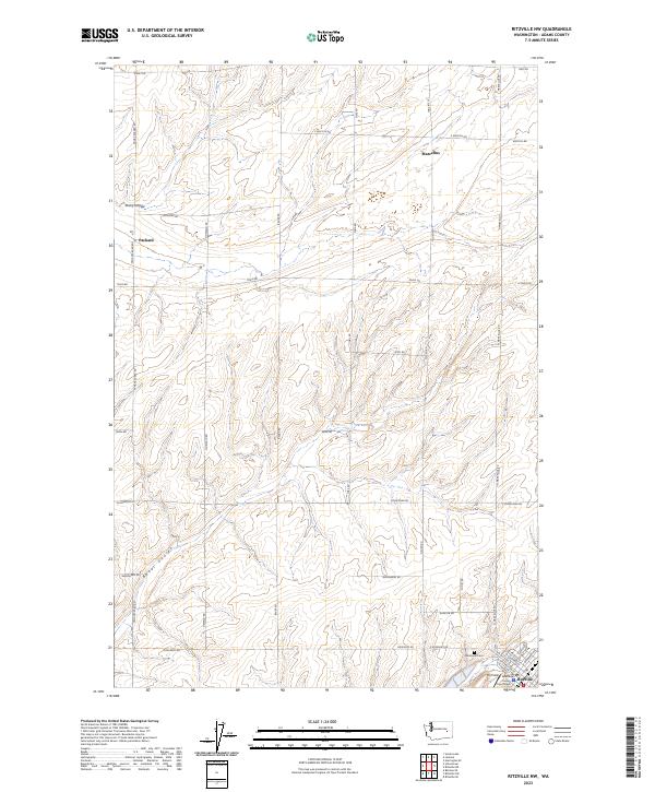 Ritzville NW, WA — USGS 7.5-minute topo (2023)