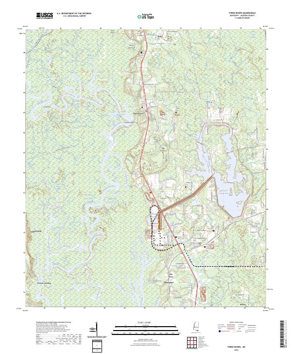 Three Rivers, MS — USGS 7.5-minute topo (2024)