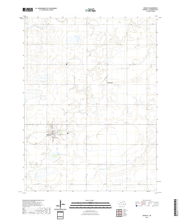 Shickley, NE — USGS 7.5-minute topo (2021)