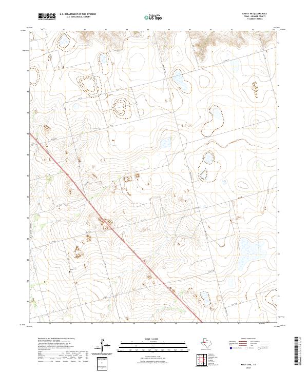 Knott NE, TX — USGS 7.5-minute topo (2022)