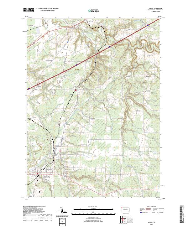 Albion, PA — USGS 7.5-minute topo (2023)