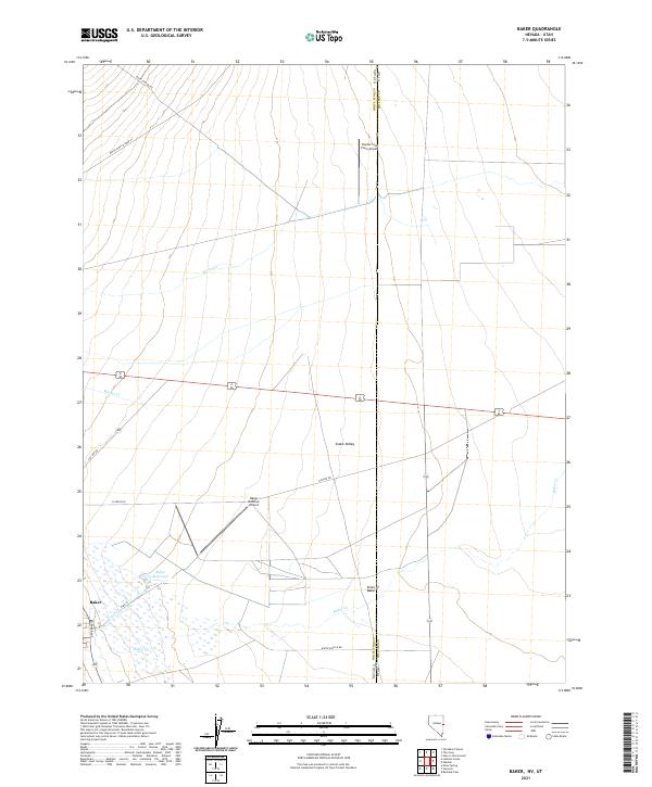 Baker, NV-UT — USGS 7.5-minute topo (2021)
