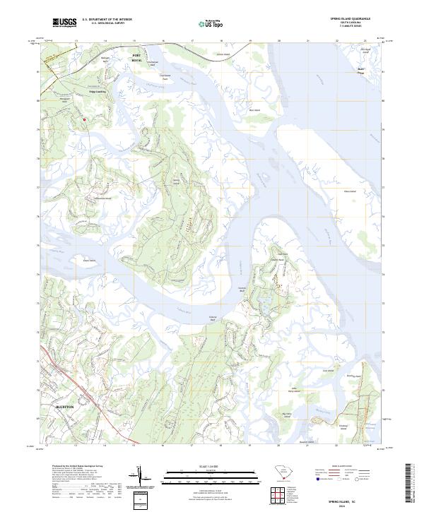 Spring Island, SC — USGS 7.5-minute topo (2024)