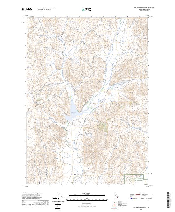 Fish Creek Reservoir, ID — USGS 7.5-minute topo (2024)
