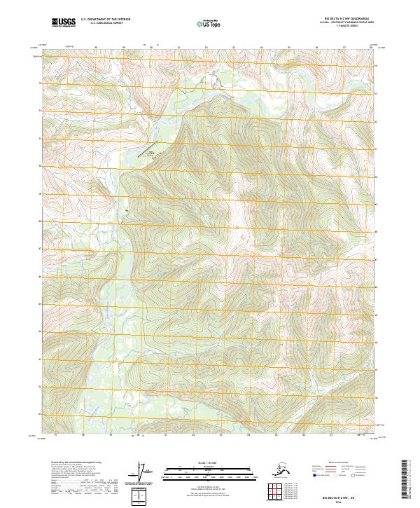 Big Delta B-2 NW, AK — USGS 7.5-minute topo (2024)