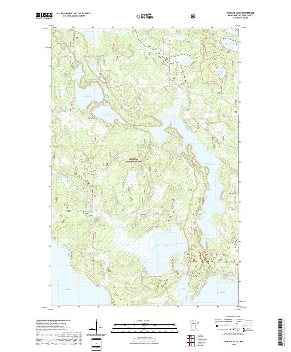 Pimushe Lake, MN — USGS 7.5-minute topo (2022)