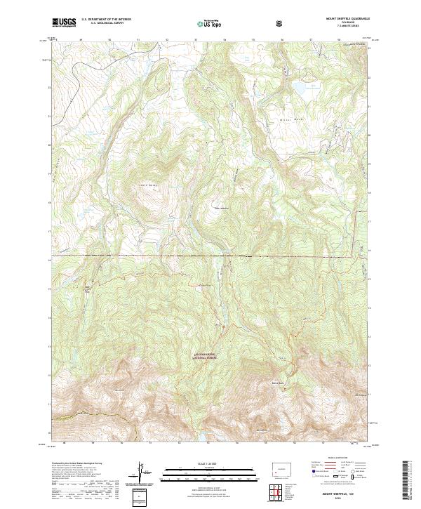 Mount Sneffels, CO — USGS 7.5-minute topo (2022)