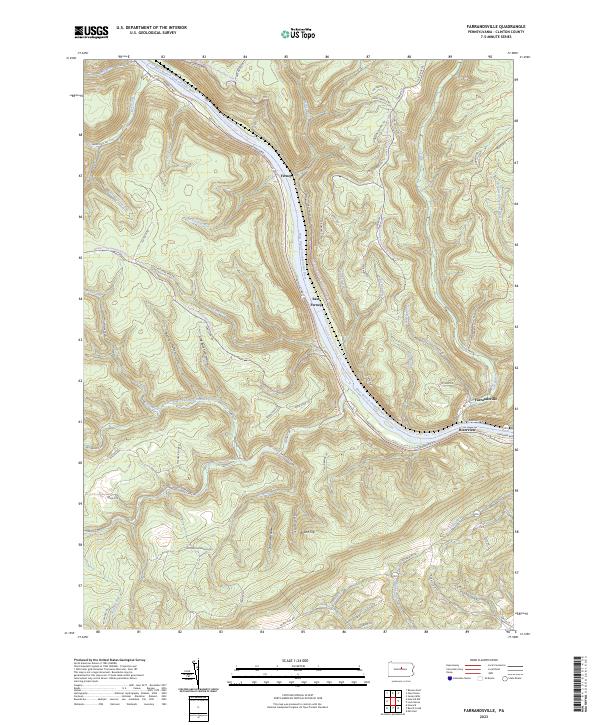 Farrandsville, PA — USGS 7.5-minute topo (2023)
