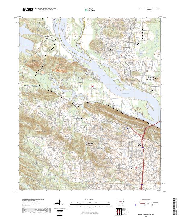 Pinnacle Mountain, AR — USGS 7.5-minute topo (2024)