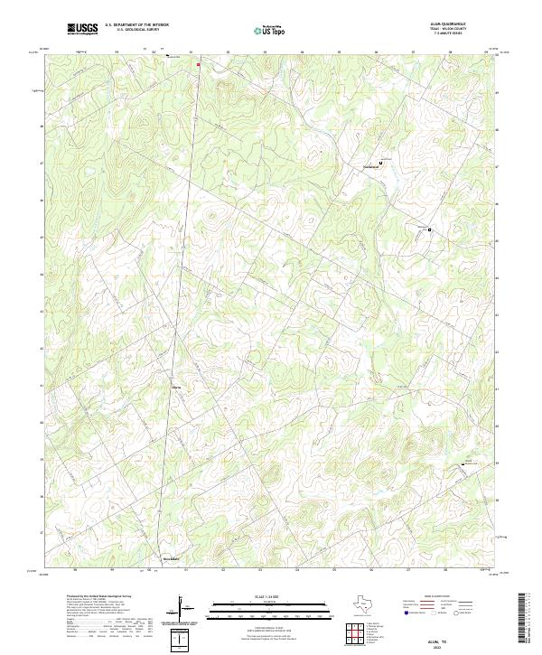 Alum, TX — USGS 7.5-minute topo (2022)