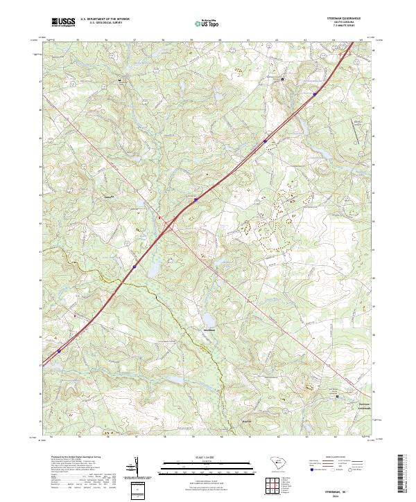 Steedman, SC — USGS 7.5-minute topo (2024)