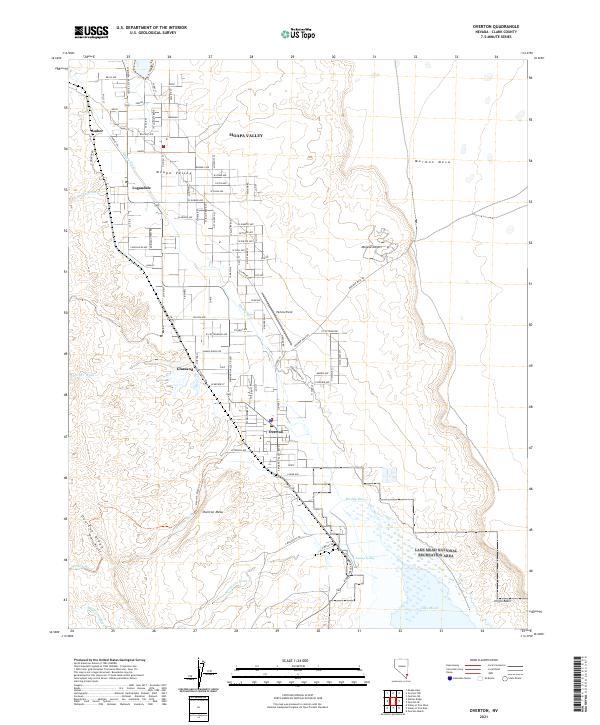 Overton, NV — USGS 7.5-minute topo (2021)