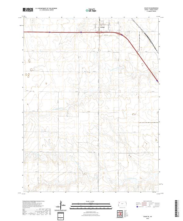 Colby SE, KS — USGS 7.5-minute topo (2022)