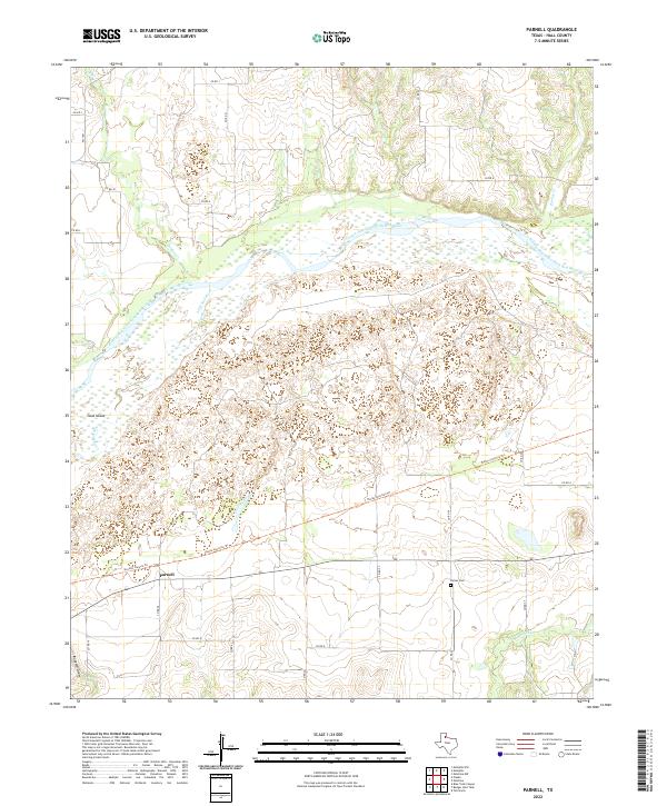 Parnell, TX — USGS 7.5-minute topo (2022)