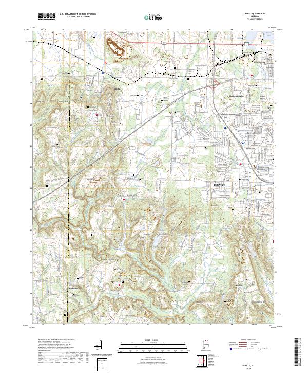 Trinity, AL — USGS 7.5-minute topo (2024)