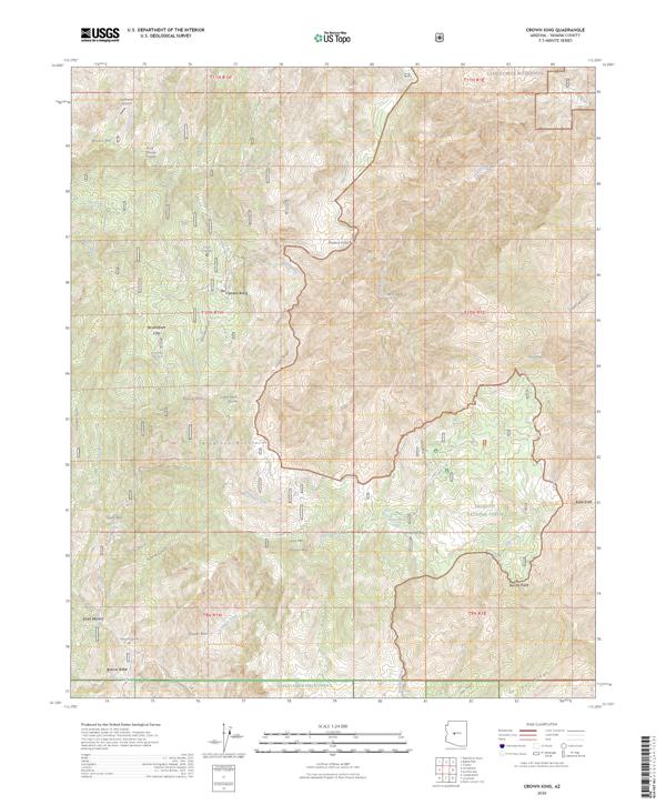 Crown King, AZ — USGS 7.5-minute topo (2026)