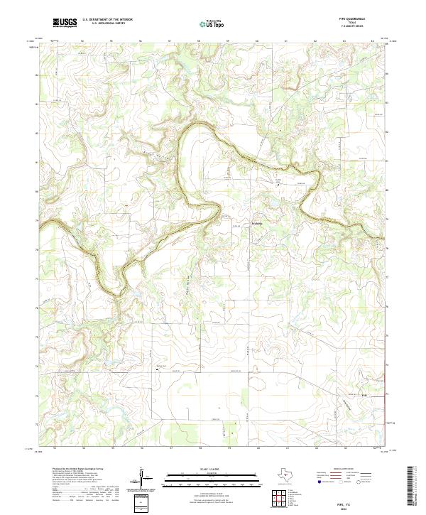 Fife, TX — USGS 7.5-minute topo (2022)