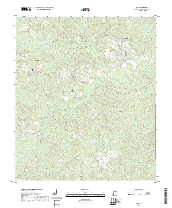 Rutan, AL — USGS 7.5-minute topo (2024)