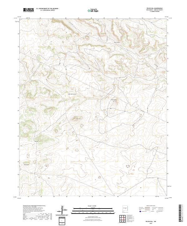 Pelon Hill, NM — USGS 7.5-minute topo (2023)