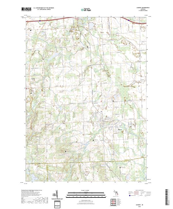 Almont, MI — USGS 7.5-minute topo (2023)