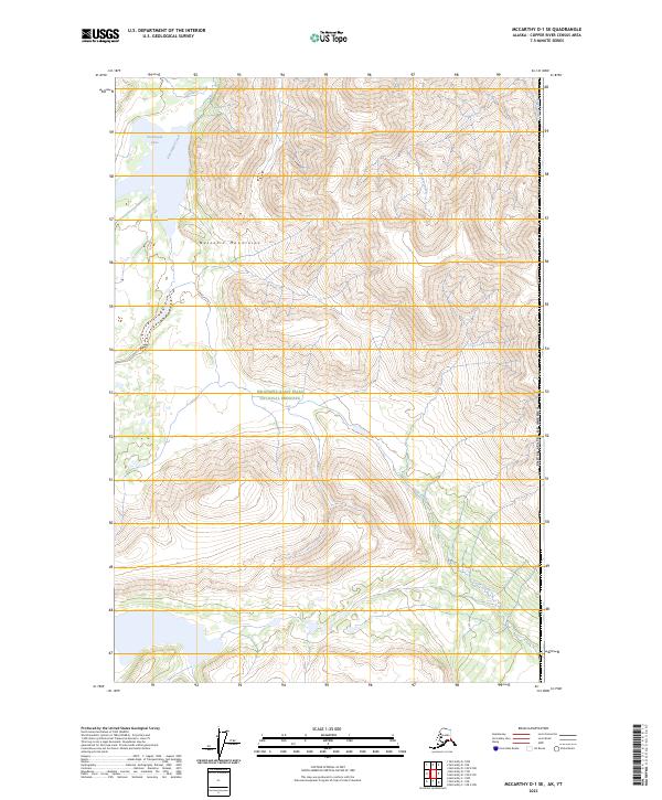 McCarthy D-1 SE, AK-YT — USGS 7.5-minute topo (2023)