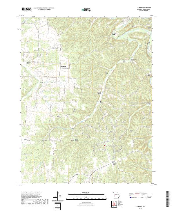 Leadmine, MO — USGS 7.5-minute topo (2021)