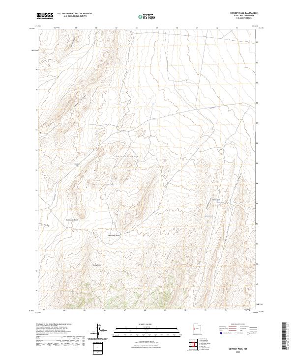 Cowboy Pass, UT — USGS 7.5-minute topo (2023)