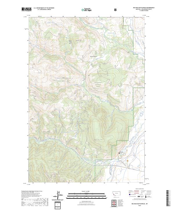 Big Hole Battlefield, MT — USGS 7.5-minute topo (2024)