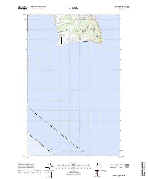 Point Roberts, WA-BC — USGS 7.5-minute topo (2023)