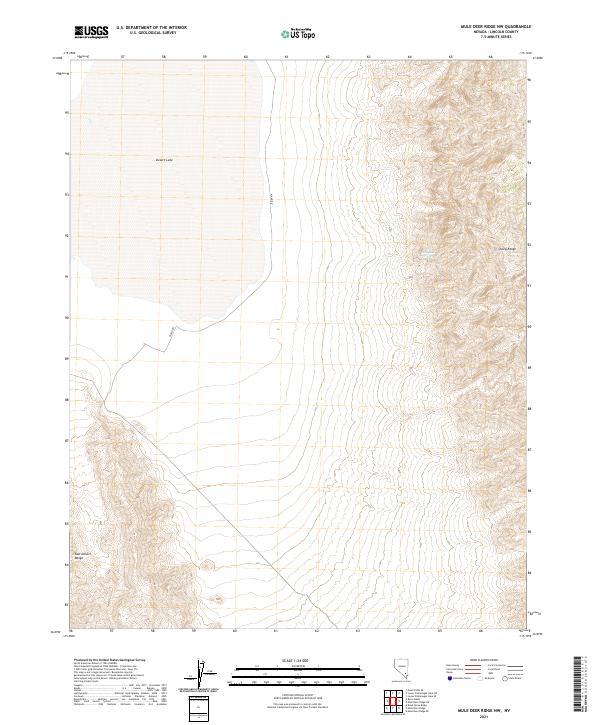 Mule Deer Ridge NW, NV — USGS 7.5-minute topo (2021)